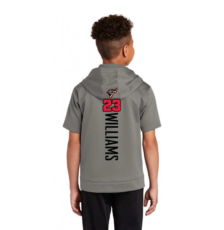 Sport-Tek Youth Sport-Wick Fleece Short Sleeve Hooded Pullover YST251 - MSA Redtails Baseball