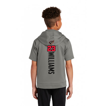 Sport-Tek Youth Sport-Wick Fleece Short Sleeve Hooded Pullover YST251 - MSA Redtails Baseball