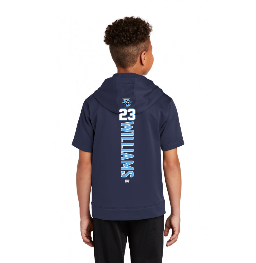 Sport-Tek Youth Sport-Wick Fleece Short Sleeve Hooded Pullover YST251 - PVAA Sharks Baseball