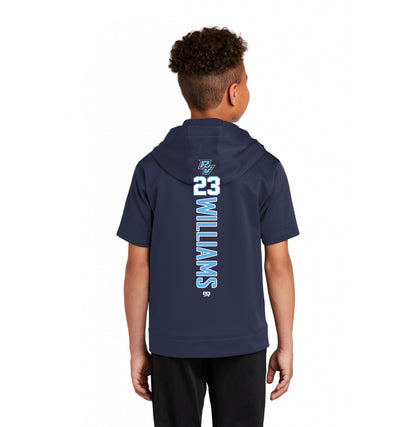 Sport-Tek Youth Sport-Wick Fleece Short Sleeve Hooded Pullover YST251 - PVAA Sharks Baseball
