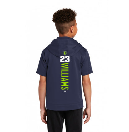 Sport-Tek Youth Sport-Wick Fleece Short Sleeve Hooded Pullover YST251 - VB Bombers Baseball