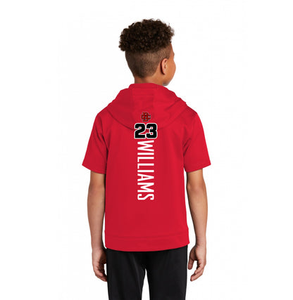 Sport-Tek Youth Sport-Wick Fleece Short Sleeve Hooded Pullover YST251 - Creeks Baseball Club - CBC