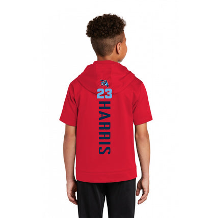 Sport-Tek Youth Sport-Wick Fleece Short Sleeve Hooded Pullover YST251 - FCA Blueclaws Baseball