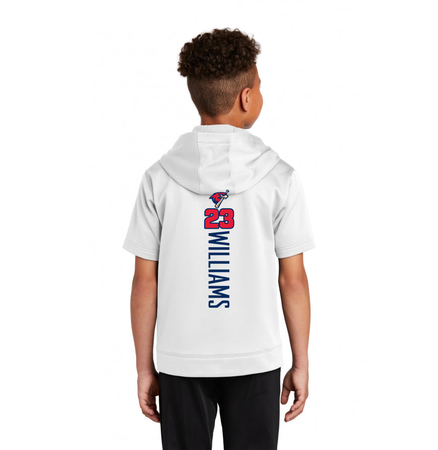 Sport-Tek Youth Sport-Wick Fleece Short Sleeve Hooded Pullover YST251 - MSA Redtails Baseball