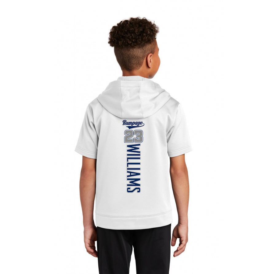 Sport-Tek Youth Sport-Wick Fleece Short Sleeve Hooded Pullover - Mississippi Rampage