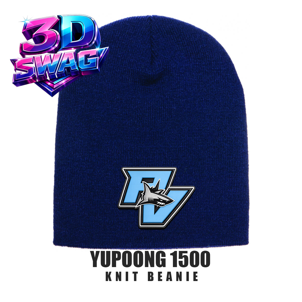 PV SHARKS - Yupoong 1500 Adult Knit Beanie