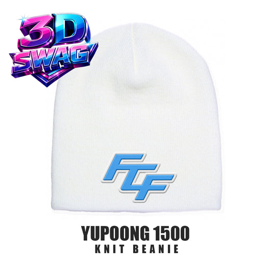 FCF Flight Baseball Blue - Yupoong 1500 Adult Knit Beanie