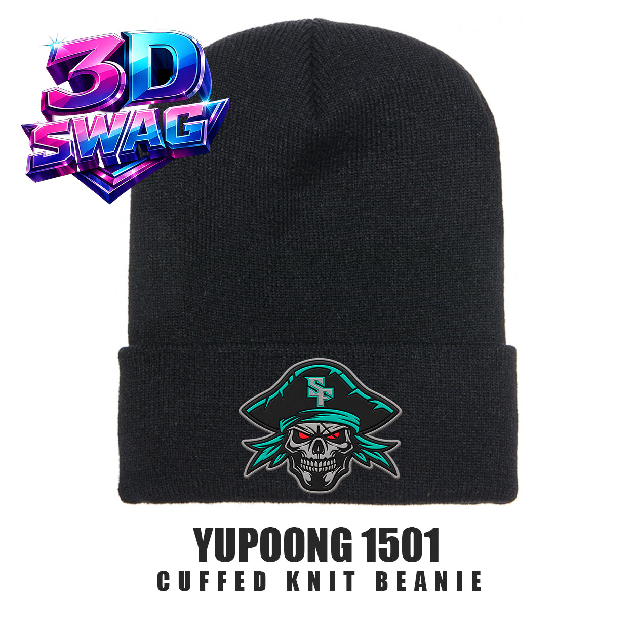 South Florida Pirates - Yupoong 1501 Cuffed Knit Beanie