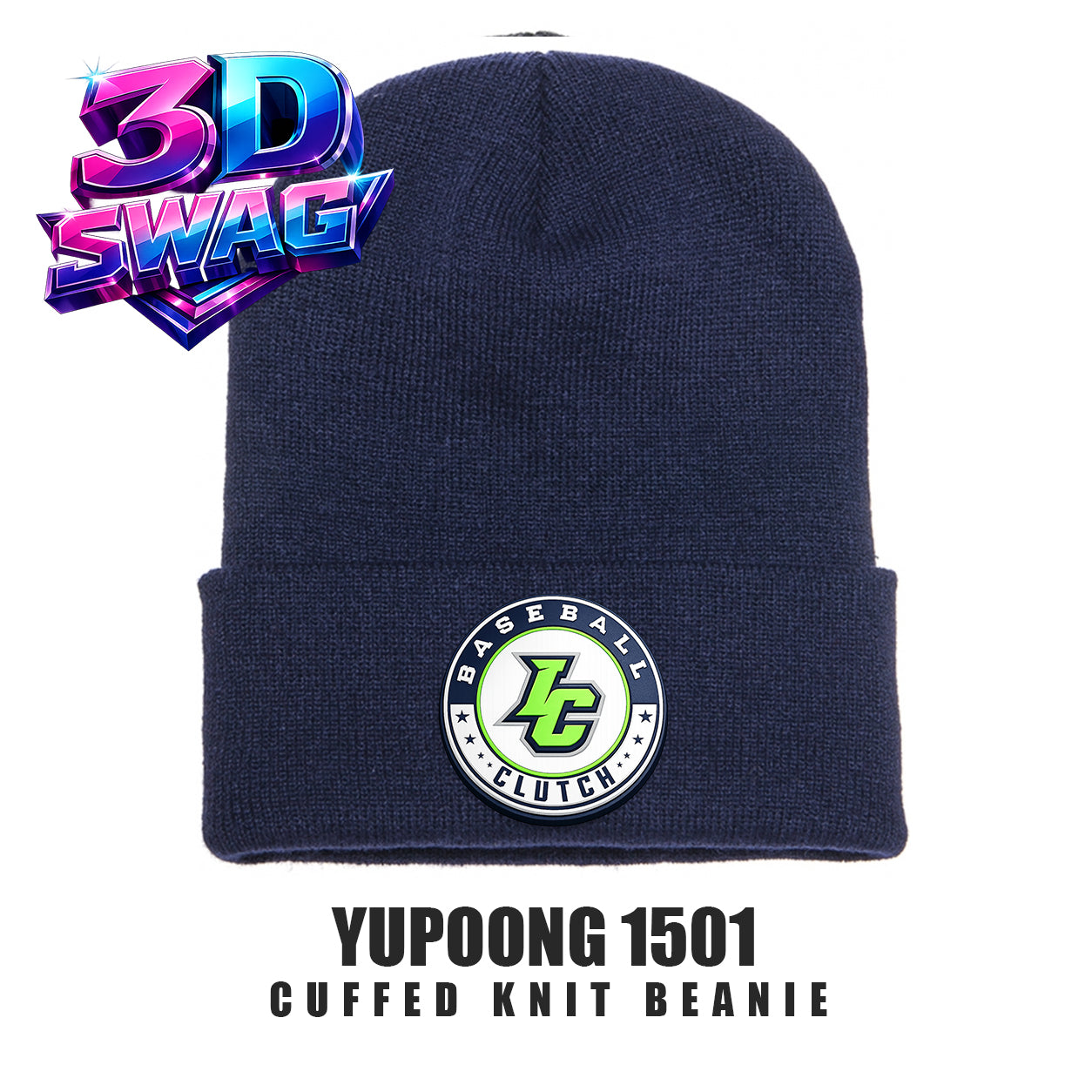 Indy Clutch Baseball - Yupoong 1501 Cuffed Knit Beanie