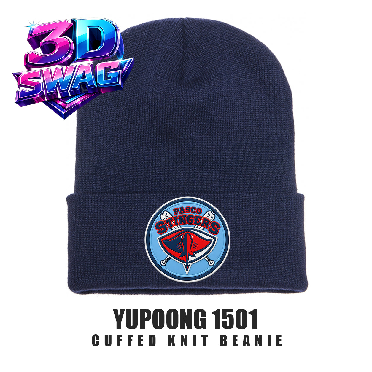 Pasco Stingers Baseball - Yupoong 1501 Cuffed Knit Beanie