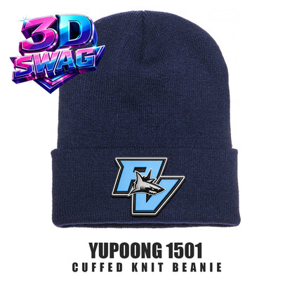 PV SHARKS - Yupoong 1501 Cuffed Knit Beanie