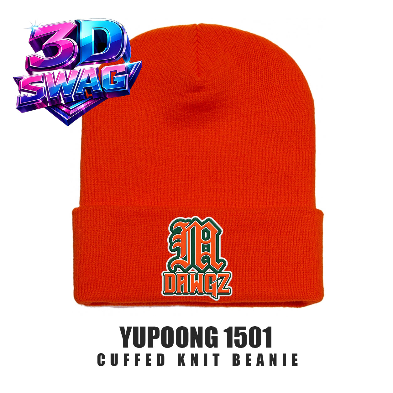 Miami Metro Dawgz - Yupoong 1501 Cuffed Knit Beanie