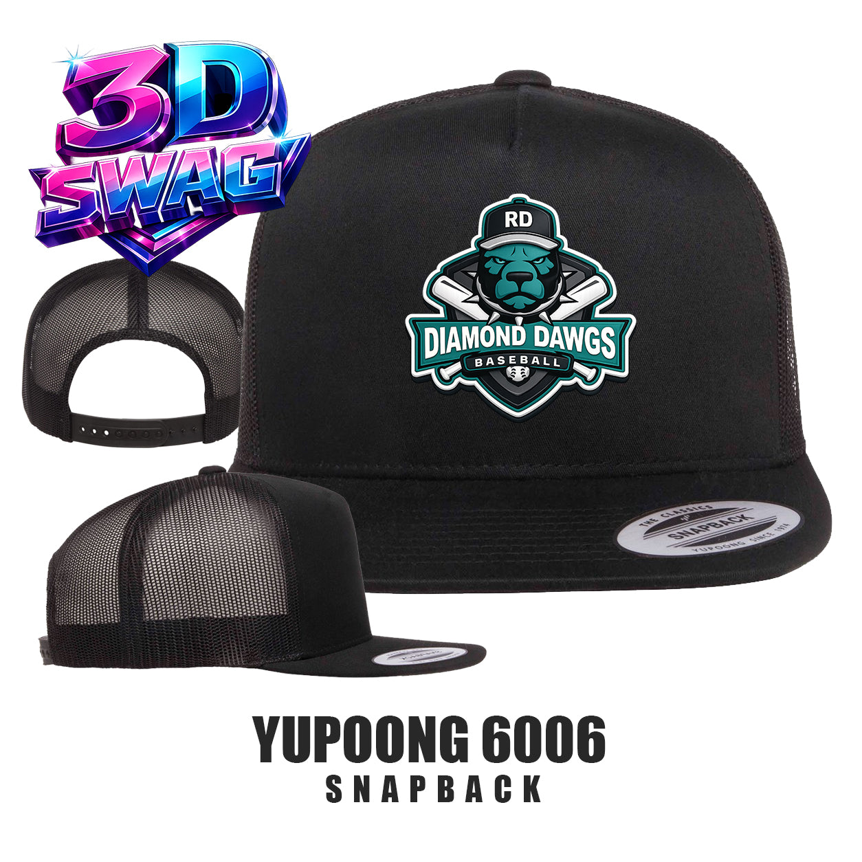 DIAMOND DAWGS - Yupoong 6006 Adult 5-Panel Classic Trucker Cap
