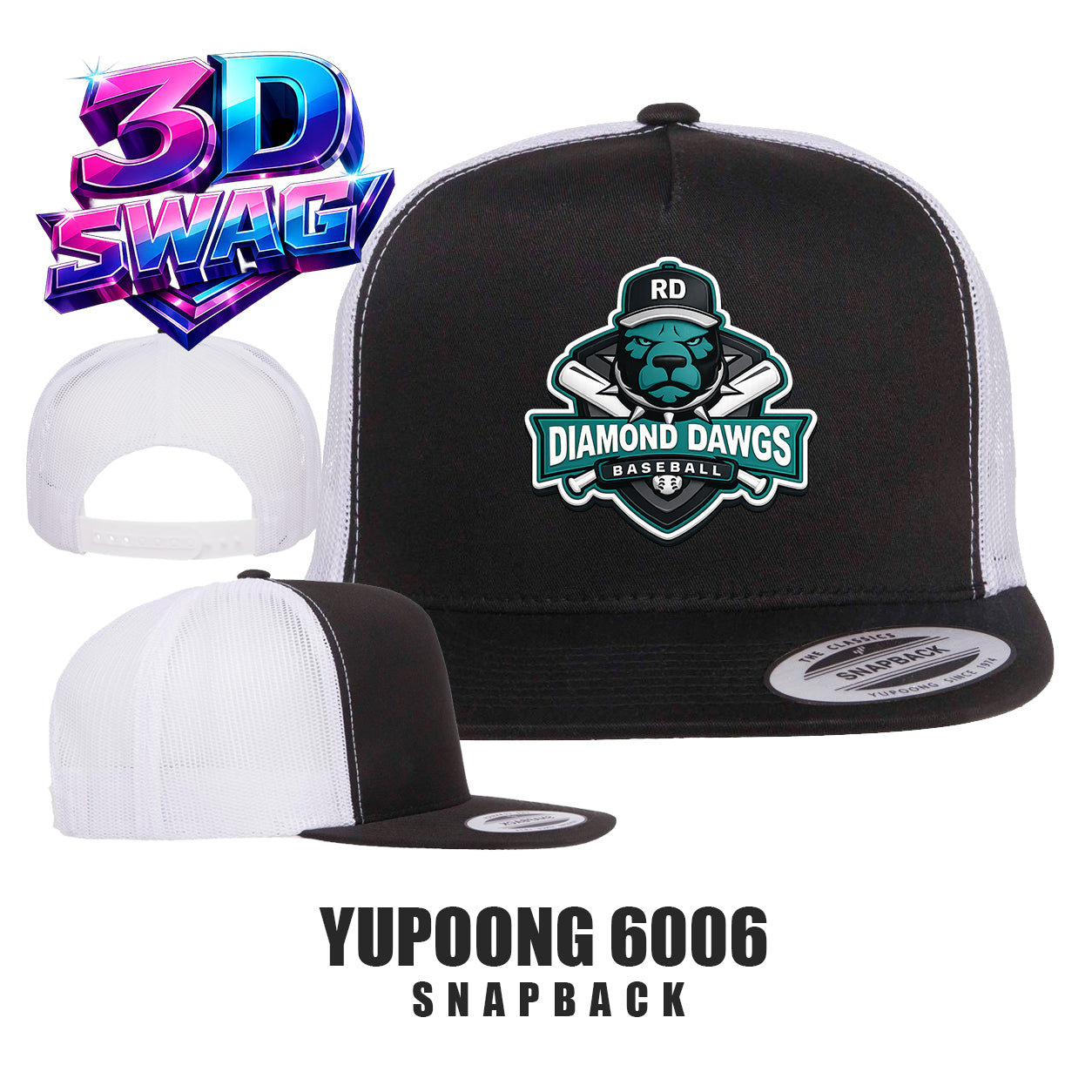 DIAMOND DAWGS - Yupoong 6006 Adult 5-Panel Classic Trucker Cap