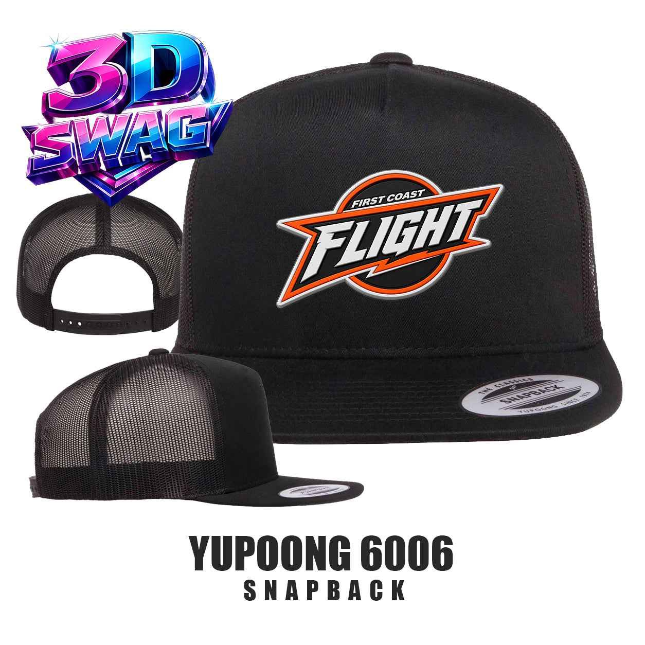 FCF Flight Baseball - Yupoong 6006 Adult 5-Panel Classic Trucker Cap