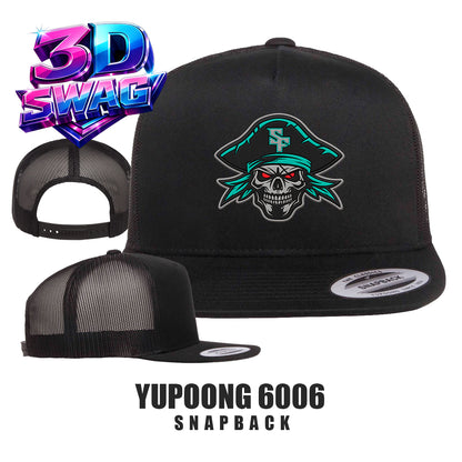 South Florida Pirates - Yupoong 6006 Adult 5-Panel Classic Trucker Cap