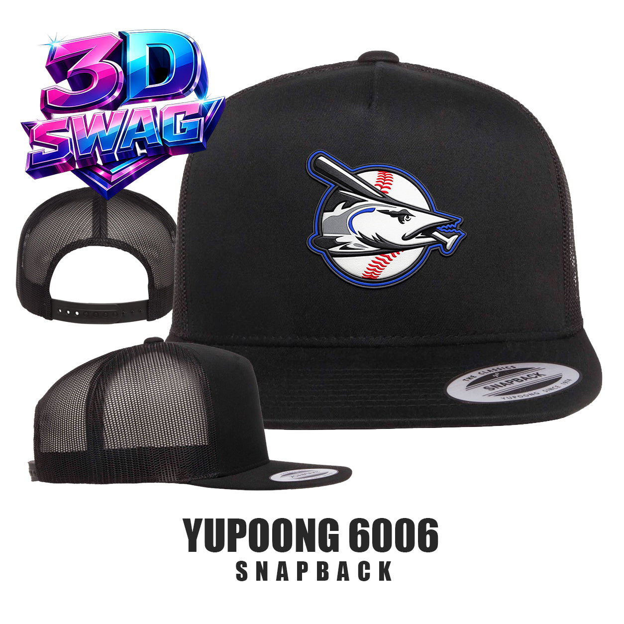 Jax Beach Baseball - Yupoong 6006 Adult 5-Panel Classic Trucker Cap