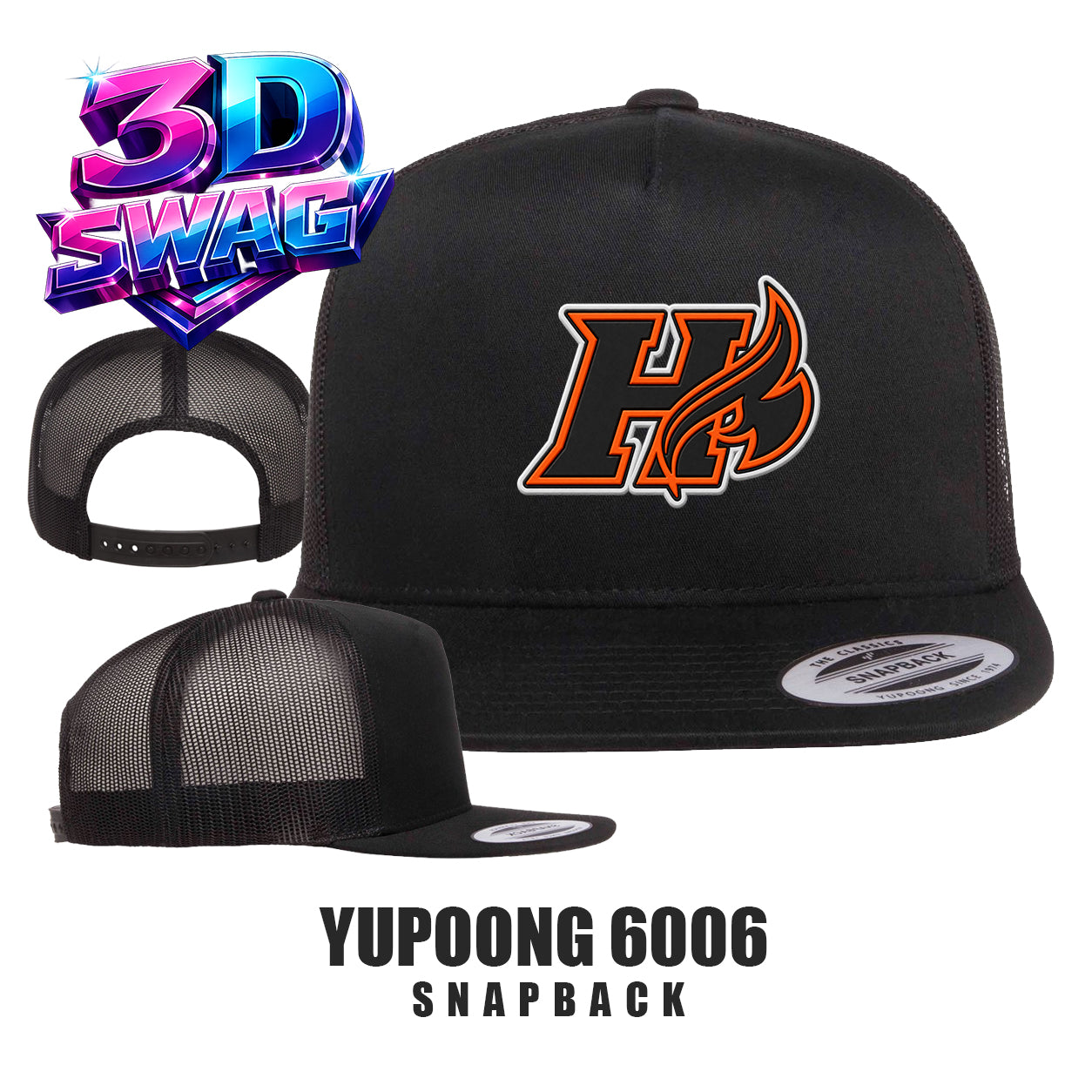 Harrisburg Heat Softball - Yupoong 6006 Adult 5-Panel Classic Trucker Cap