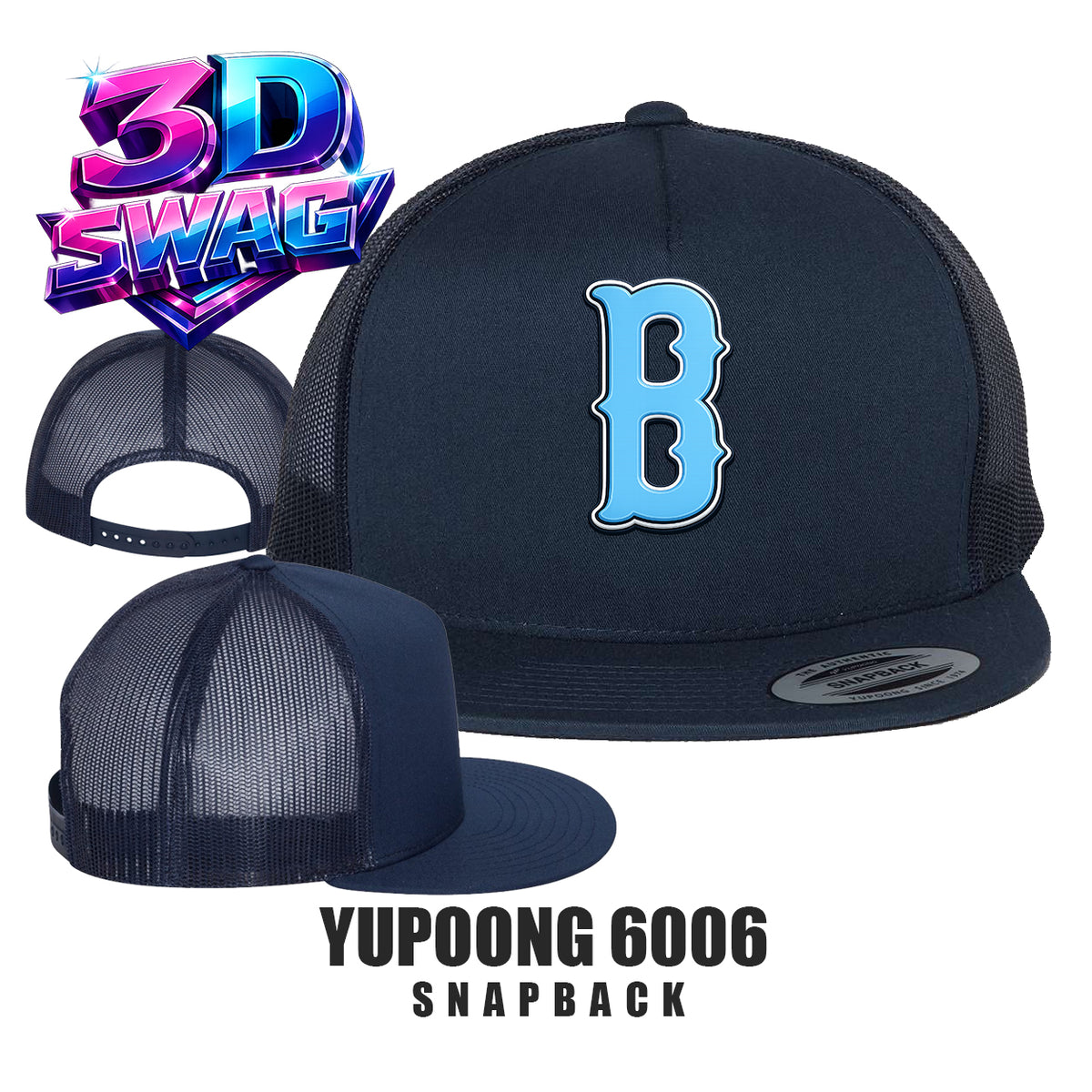 BLUECLAWS - Yupoong 6006 Adult 5-Panel Classic Trucker Cap
