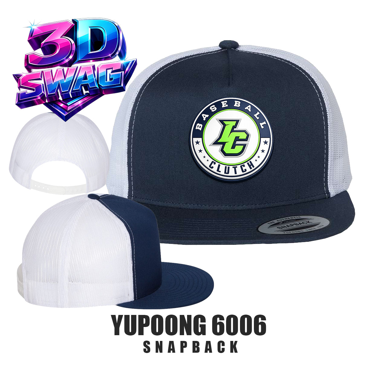 Indy Clutch Baseball - Yupoong 6006 Adult 5-Panel Classic Trucker Cap