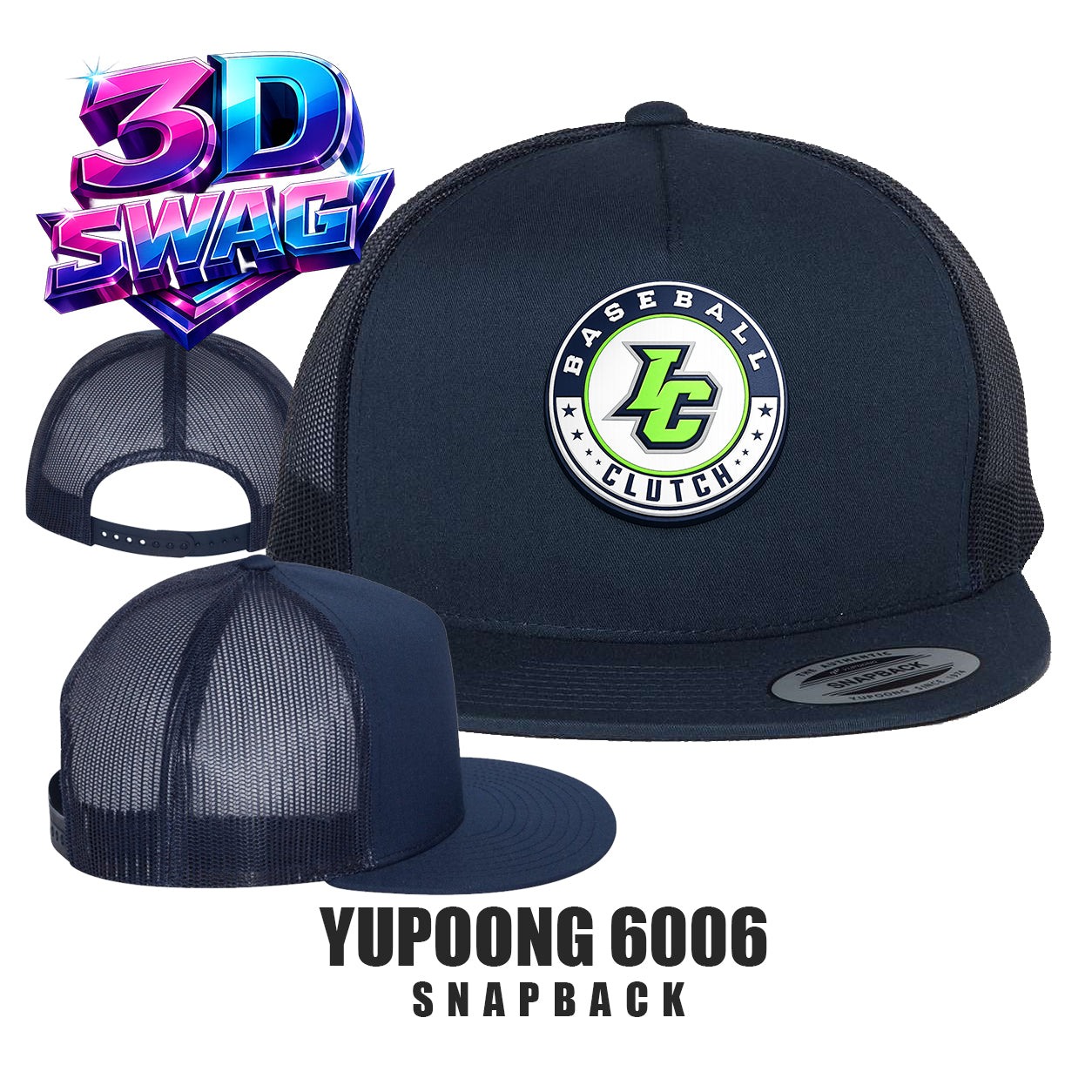 Indy Clutch Baseball - Yupoong 6006 Adult 5-Panel Classic Trucker Cap