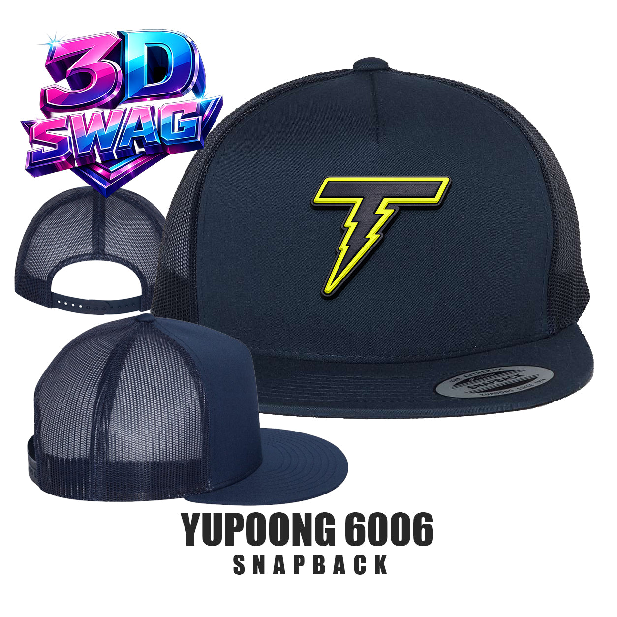 THUNDER - Yupoong 6006 Adult 5-Panel Classic Trucker Cap