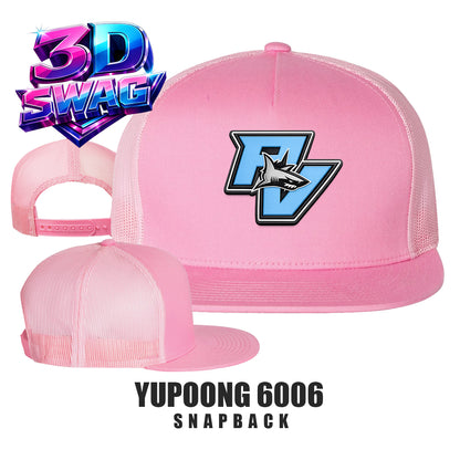 PV SHARKS - Yupoong 6006 Adult 5-Panel Classic Trucker Cap