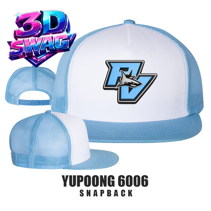 PV SHARKS - Yupoong 6006 Adult 5-Panel Classic Trucker Cap
