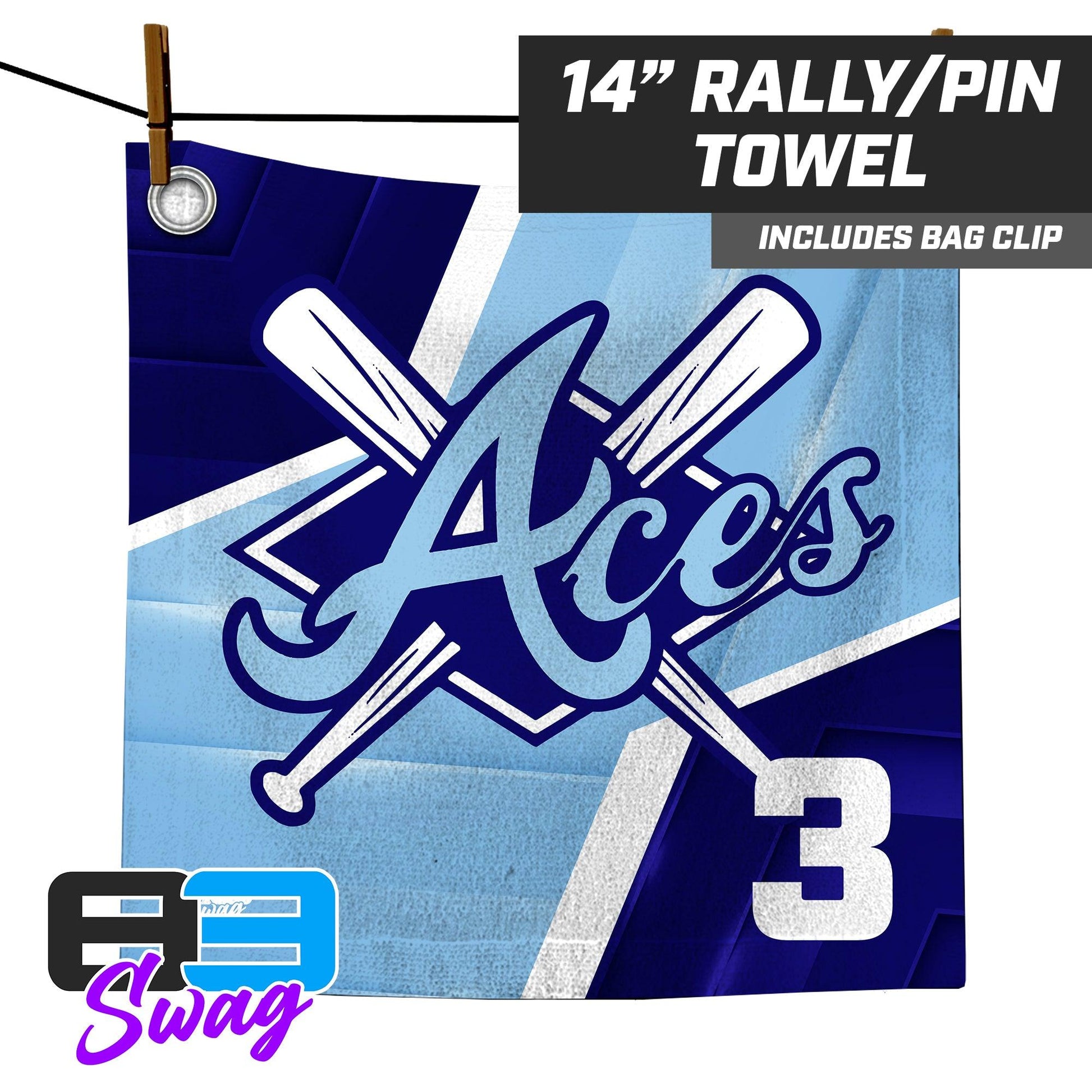 Aces Baseball - 14"x14" Rally Towel - 83Swag