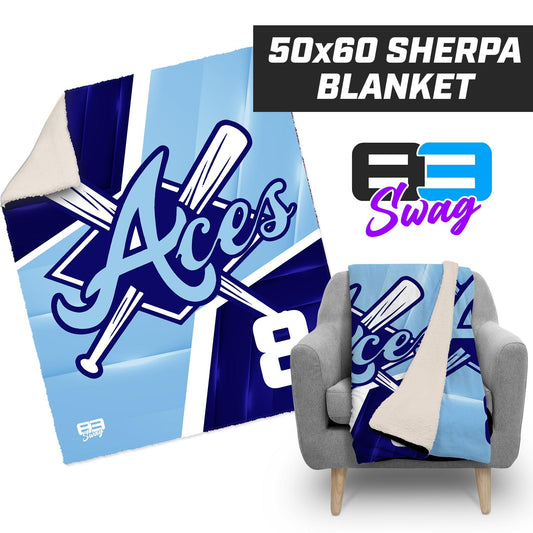 Aces Baseball - 50”x60” Plush Sherpa Blanket - 83Swag