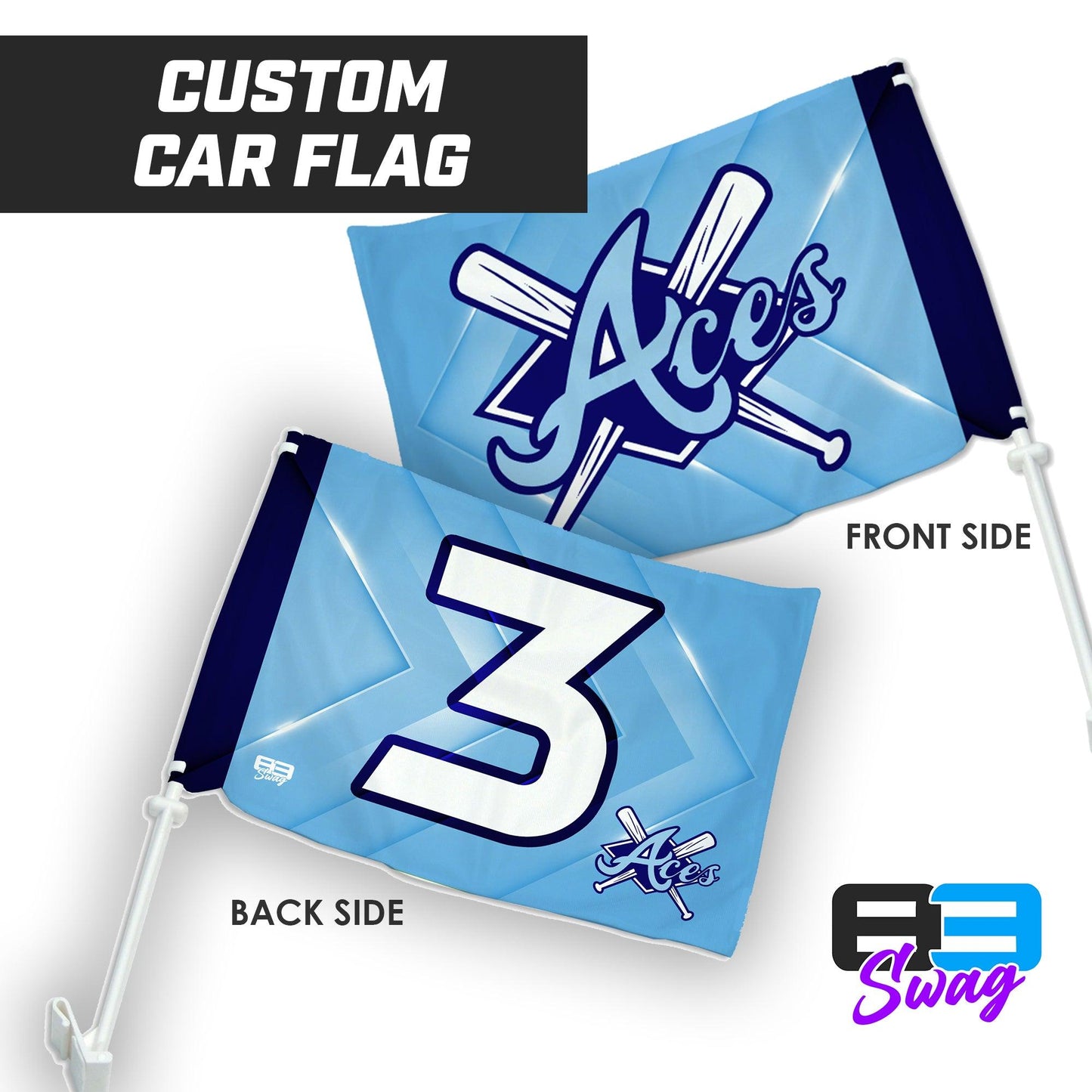 Aces Baseball - Car Flag - 83Swag