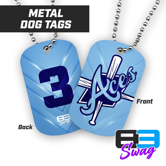 Aces Baseball - Double Sided Dog Tags - Includes Chain - 83Swag