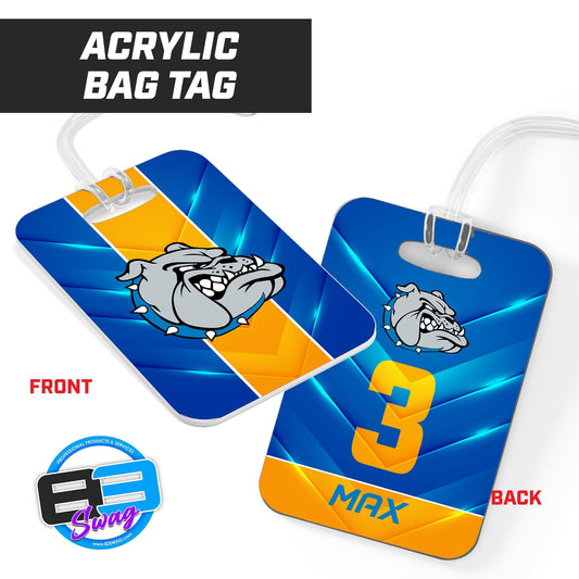 Alden Bulldogs Football - Hard Acrylic Bag Tag - 83Swag