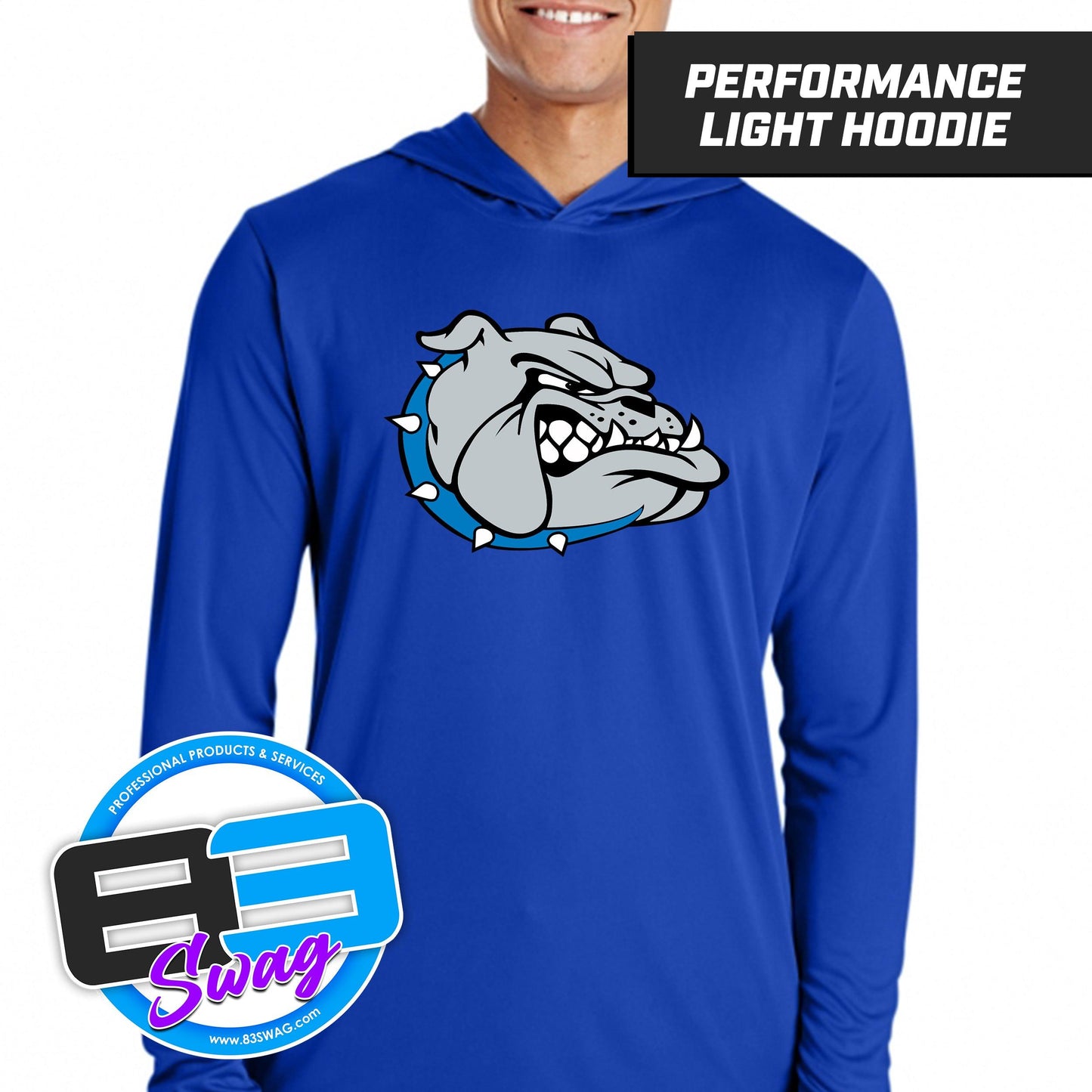 Alden Bulldogs Football - Lightweight Performance Hoodie - 83Swag