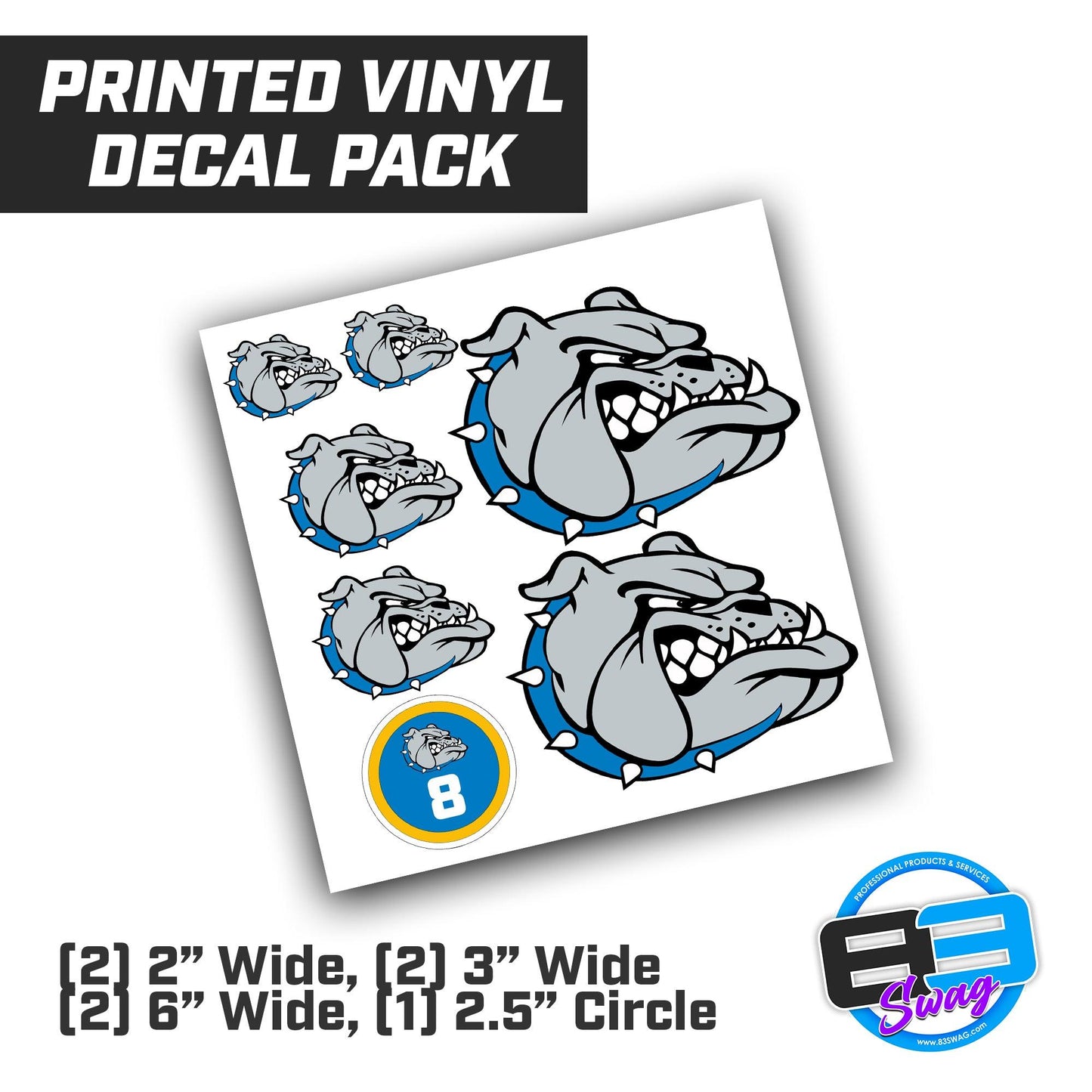 Alden Bulldogs Football - Vinyl Decal Pack - 83Swag