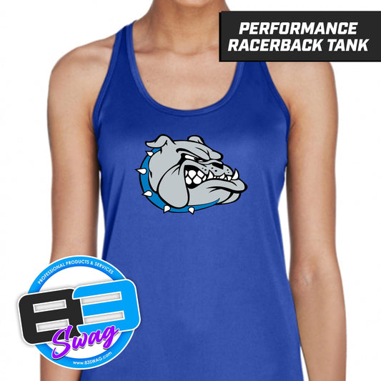 Alden Bulldogs Football - Women's Zone Performance Racerback Tank - 83Swag