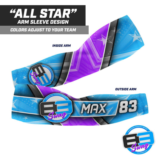 ALL STAR Design - Custom Arm Sleeve - Supply Your Team Logo & Colors! - 83Swag