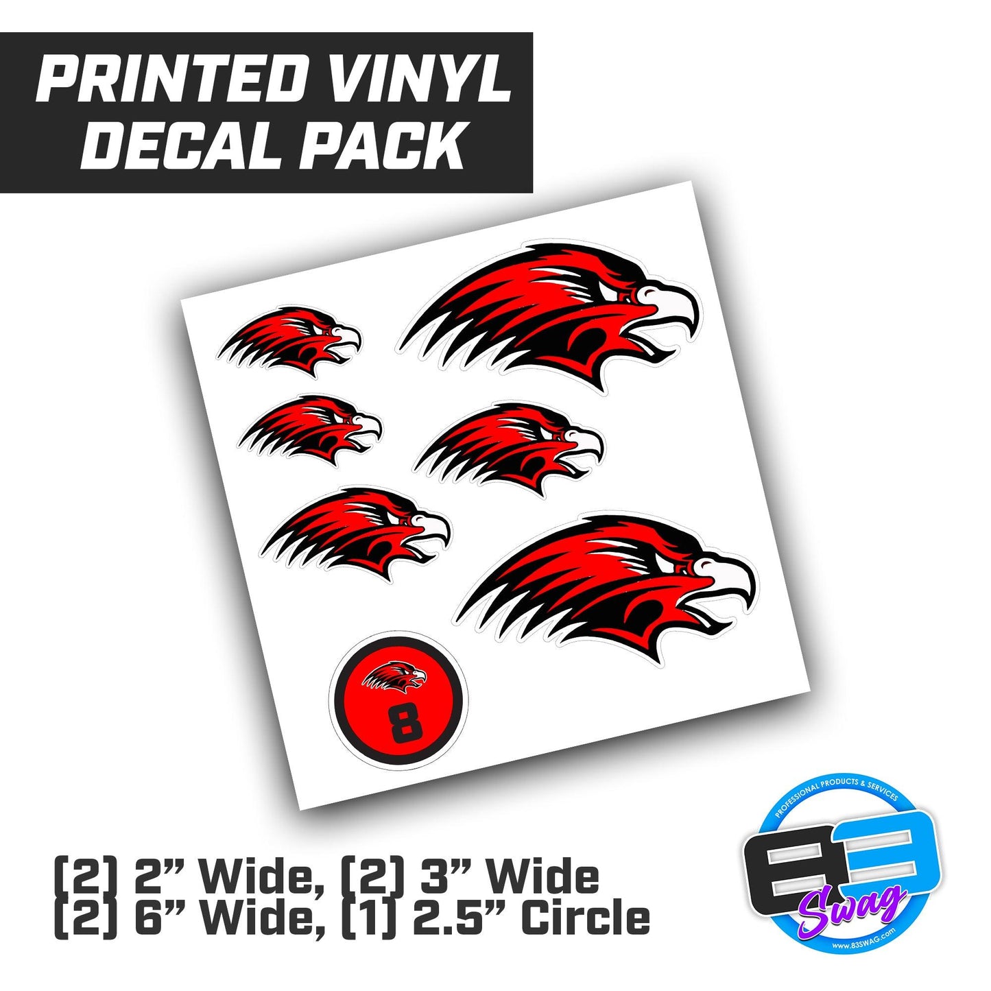 Allendale Falcons Logo Vinyl Decal Pack - 83Swag