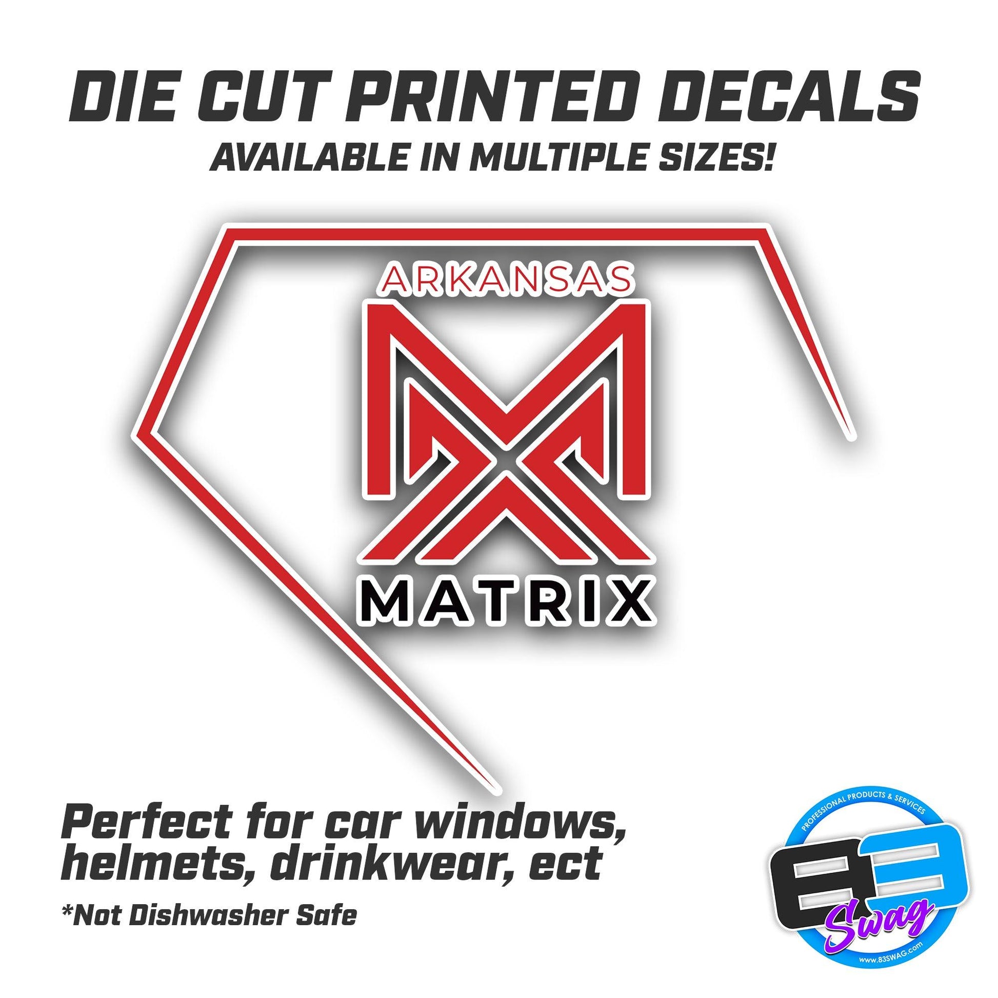 Arkansas Matrix Vinyl Decal (Multiple Sizes) - 83Swag