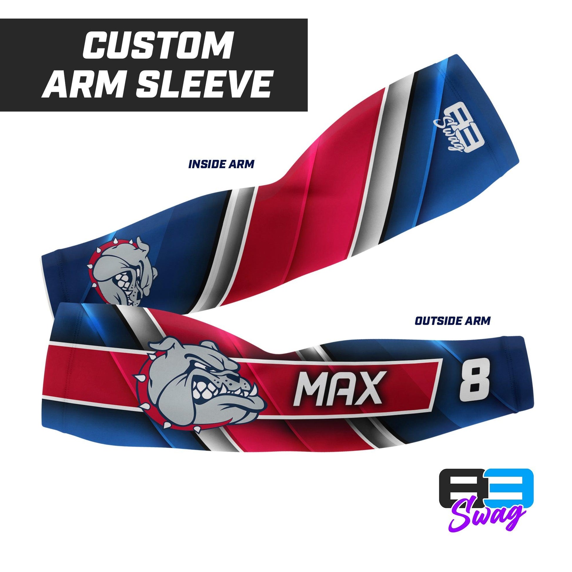 Arm Sleeve - Maumelle Bulldogs Baseball - ROYAL - 83Swag