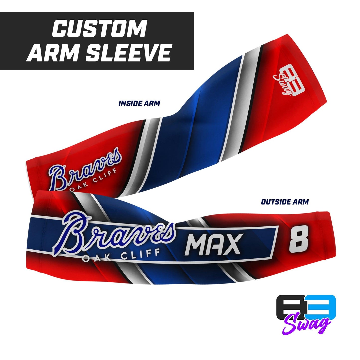 Arm Sleeve - Oak Cliff Braves Baseball - 83Swag