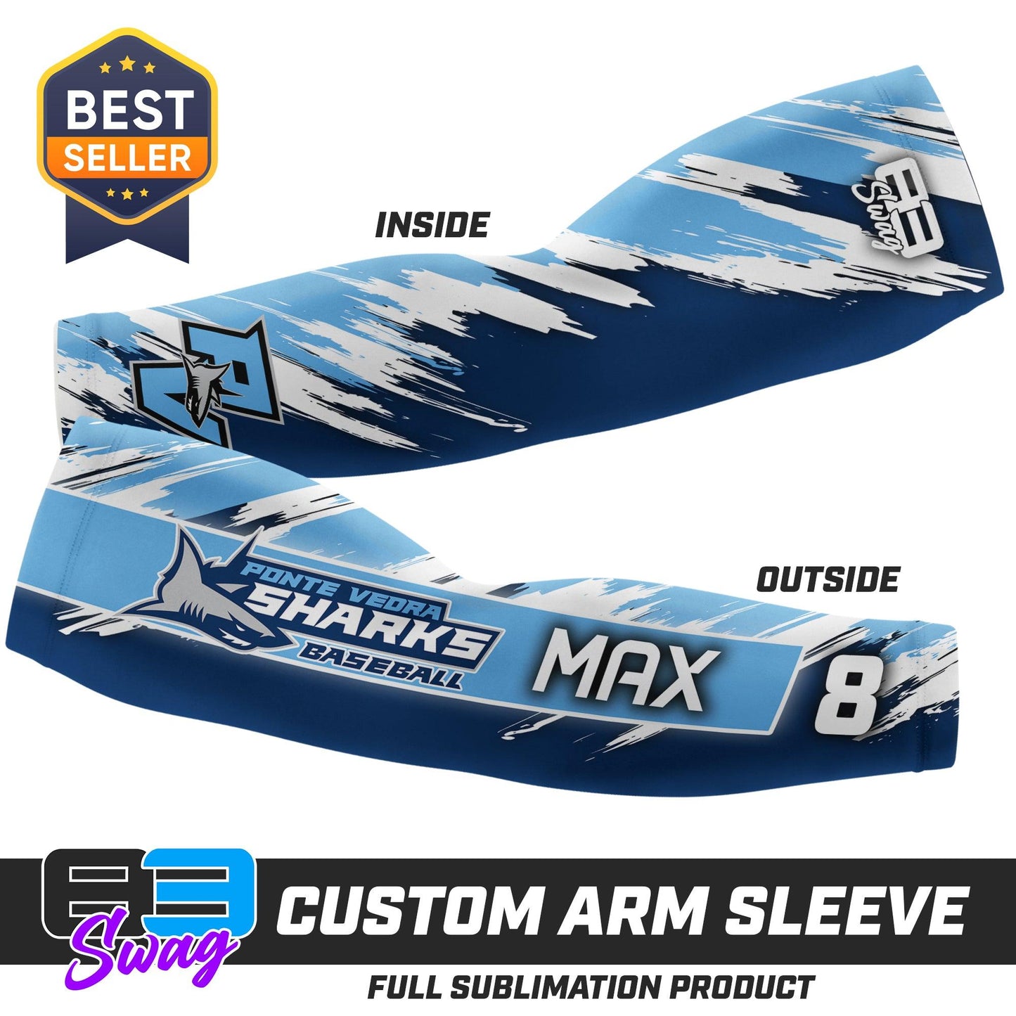 Arm Sleeve - Ponte Vedra Sharks Baseball - 83Swag