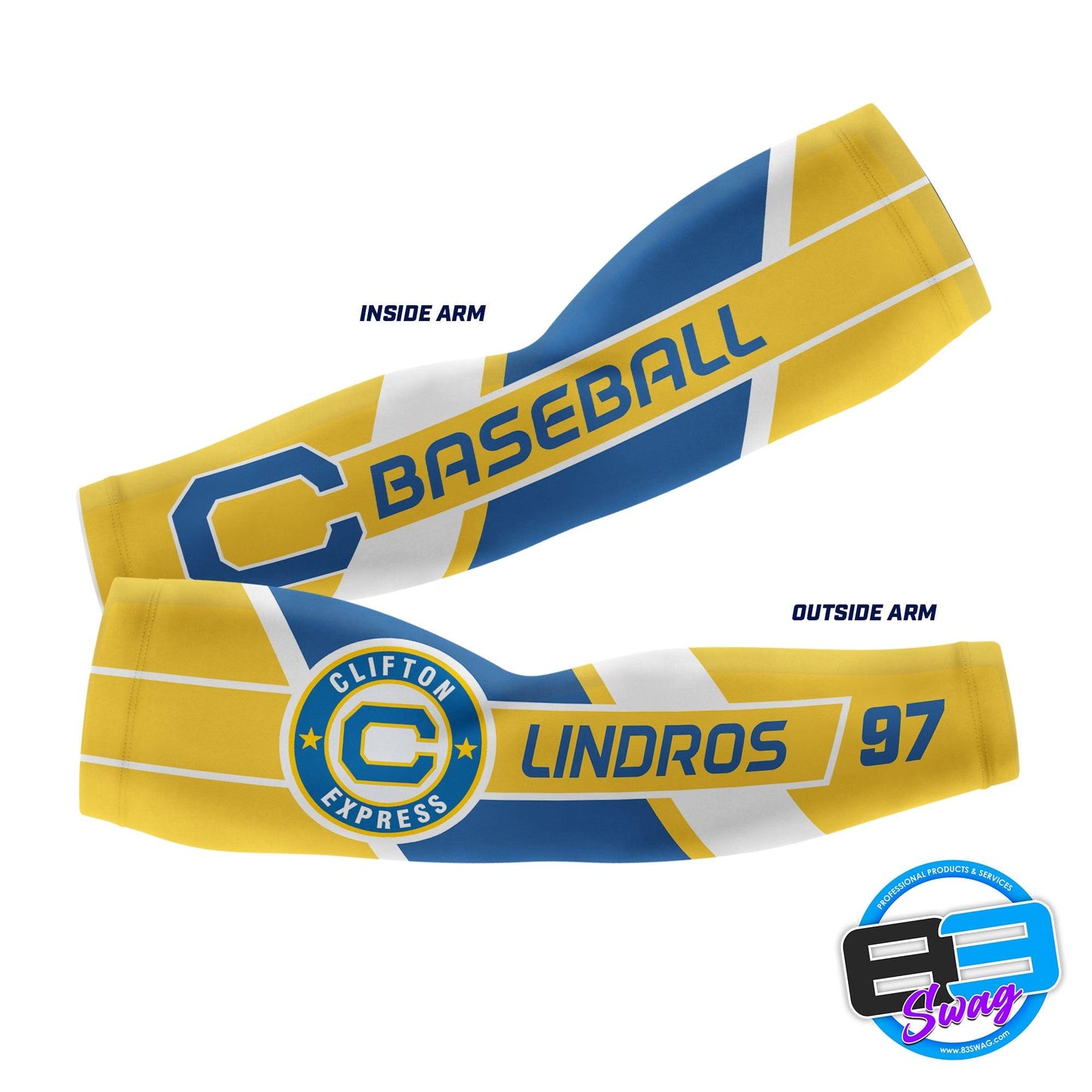 Arm Sleeves - Clifton Express Baseball - 83Swag