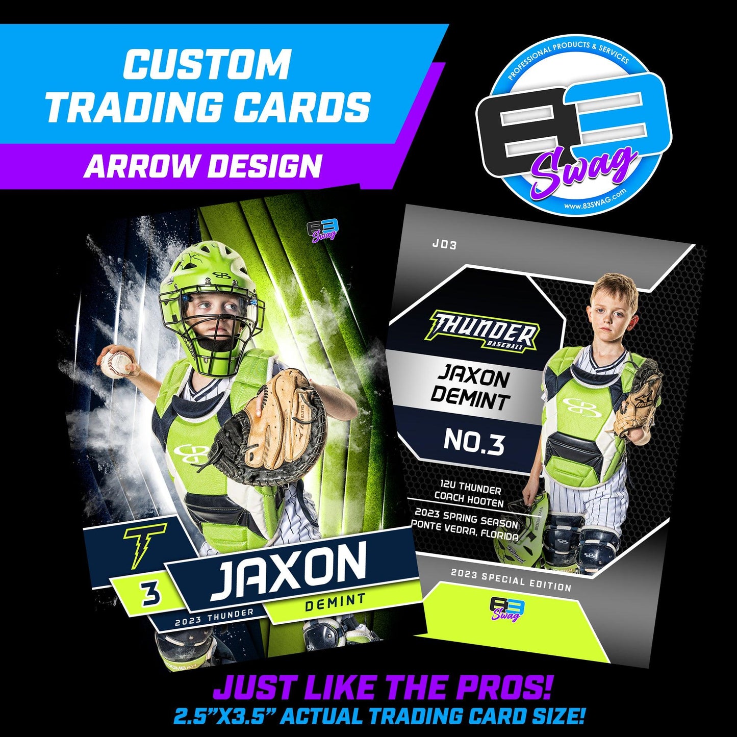 Arrow Design - Custom Player Trading Cards - 83Swag