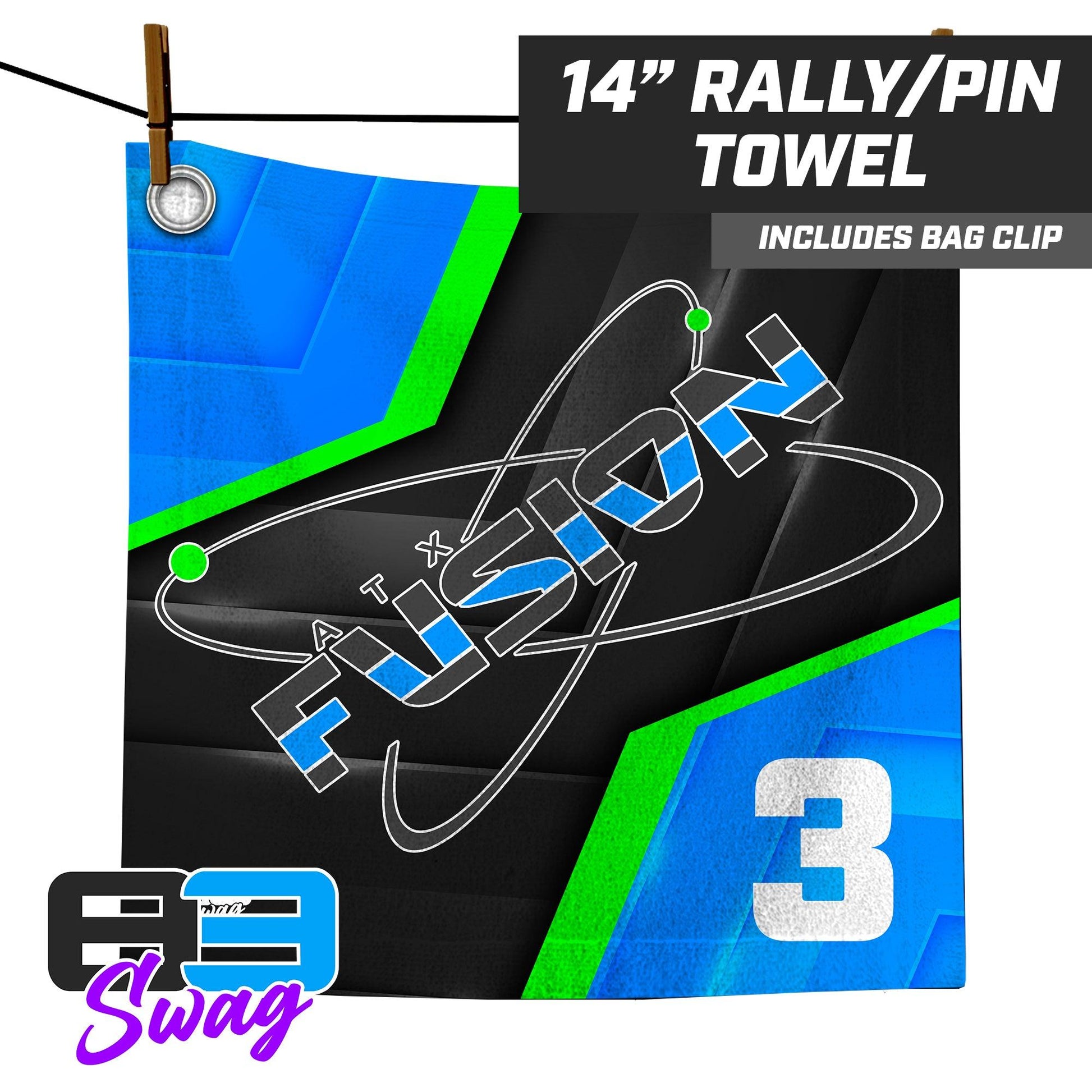 ATX Fusion Slow Pitch Softball - 14"x14" Rally Towel - 83Swag