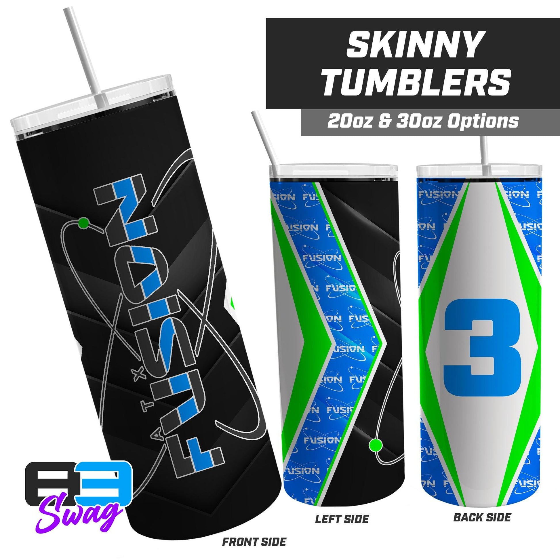 ATX Fusion Slow Pitch Softball - 20oz & 30oz Skinny Tumbler - 83Swag