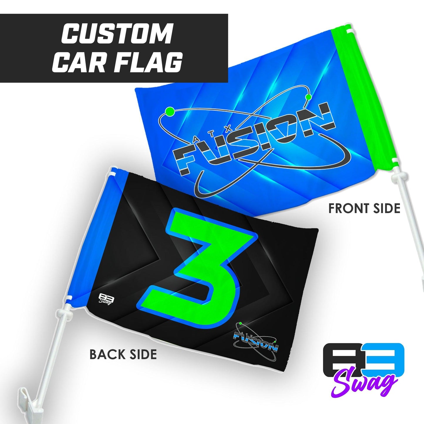 ATX Fusion Slow Pitch Softball - Car Flag - 83Swag