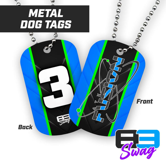 ATX Fusion Slow Pitch Softball - Double Sided Dog Tags - Includes Chain - 83Swag