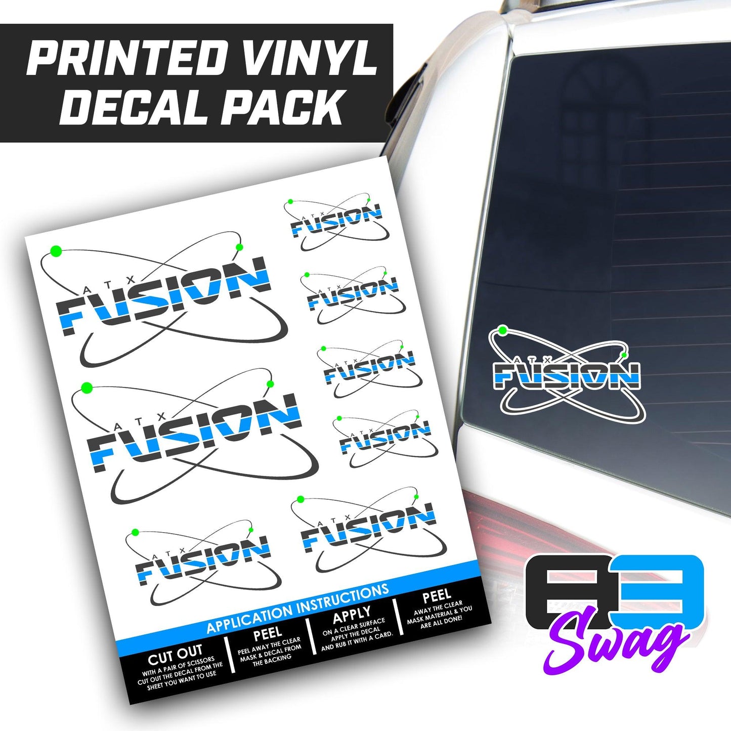 ATX Fusion Slow Pitch Softball - Logo Decal Pack Sheet - 83Swag