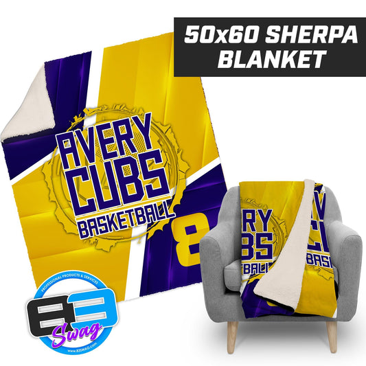 Avery Cubs Basketball - 50”x60” Plush Sherpa Blanket - 83Swag